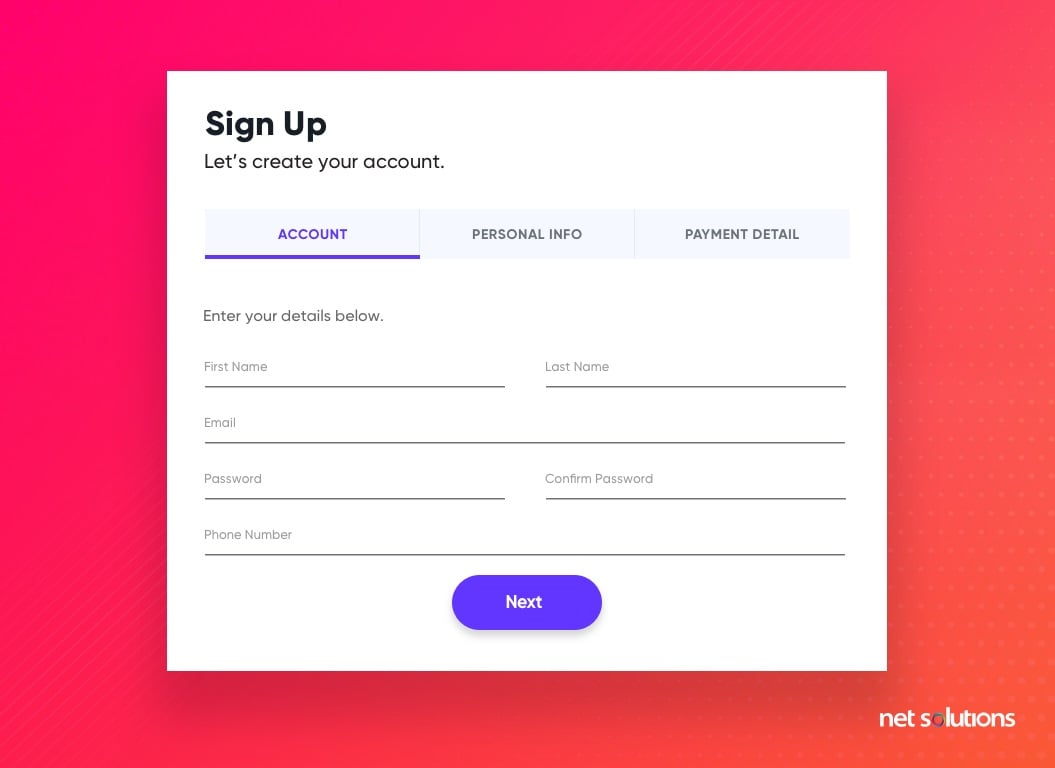 9 Form Design Best Practices Form UX Examples Net Solutions