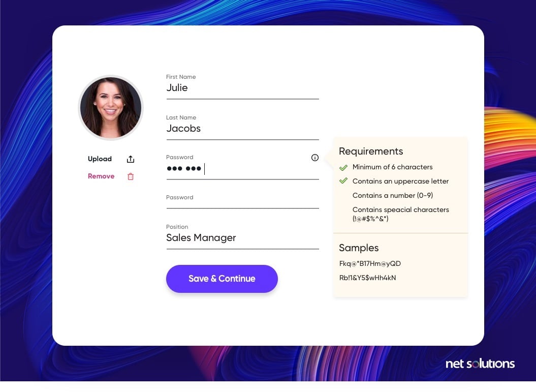 9 Form Design Best Practices Form UX Examples Net Solutions