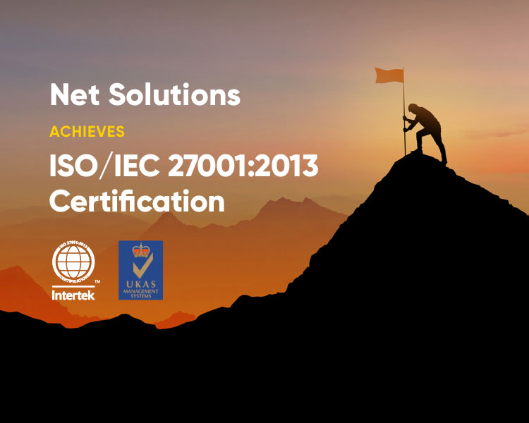 net solutions is ISO IEC 27001 2013 certified