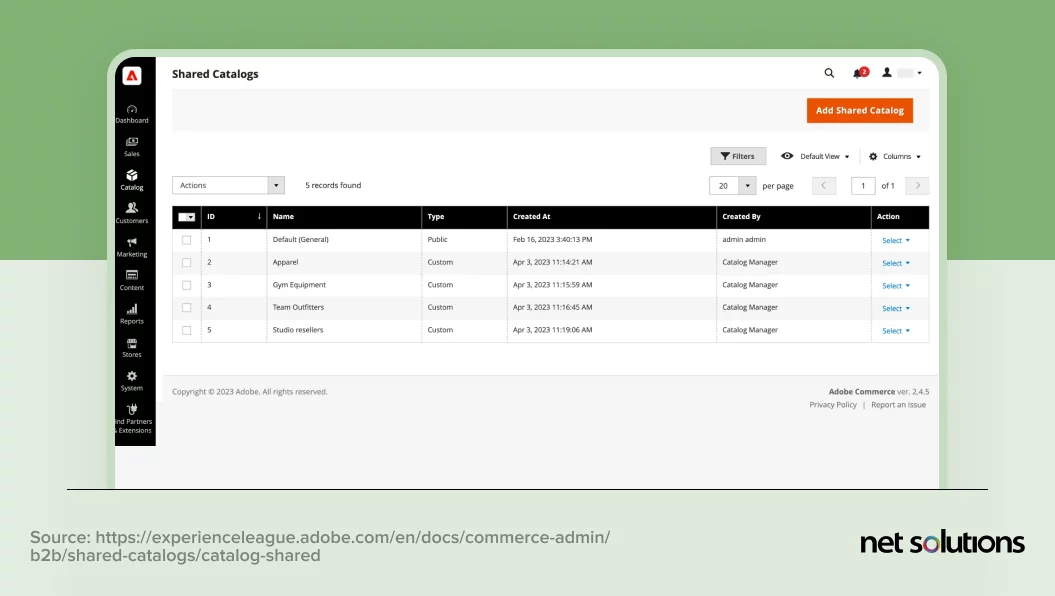 Adobe Commerce - Shared Catalogs