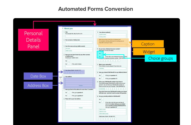 automated forms conversion