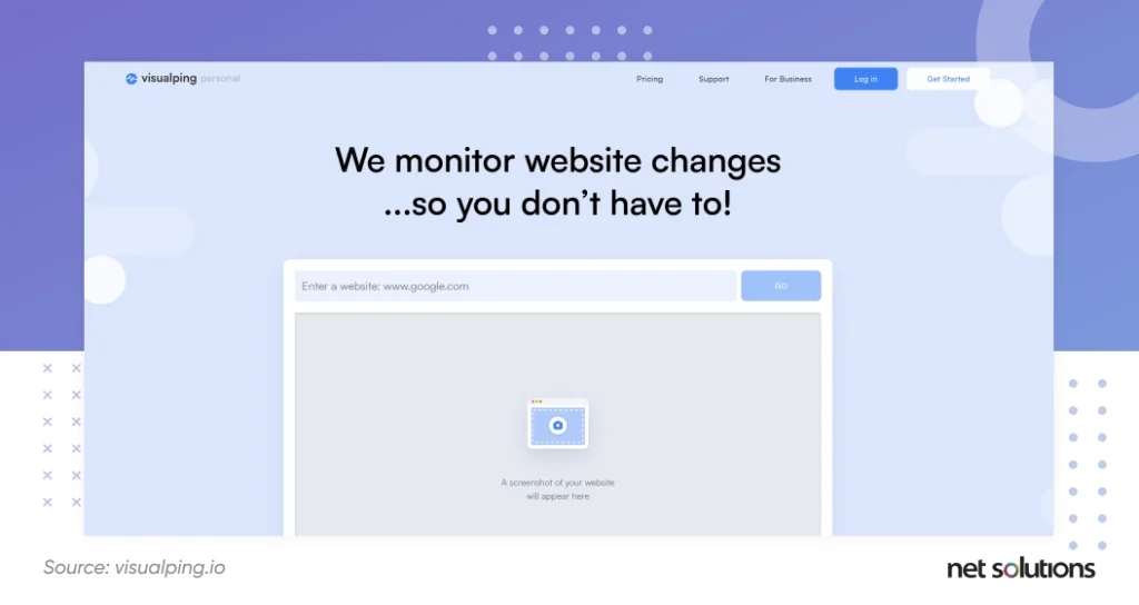 Monitor website